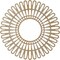 Ekena Millwork Cornelius Wood Fretwork Pierced Ceiling Medallion, Hickory, 26"OD x 9 5/8"ID x 3/8"T CMWP26X0375CRHI - alternate 4